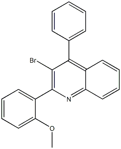 3-bromo-2-(2-methoxyphenyl)-4-phenylquinoline Struktur