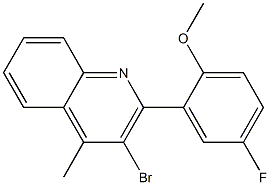 3-bromo-2-(5-fluoro-2-methoxyphenyl)-4-methylquinoline Struktur