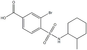 3-bromo-4-[(2-methylcyclohexyl)sulfamoyl]benzoic acid Struktur