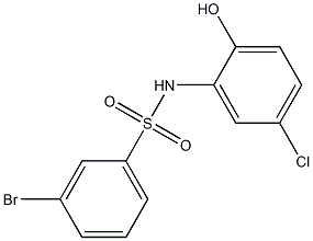 3-bromo-N-(5-chloro-2-hydroxyphenyl)benzene-1-sulfonamide Struktur