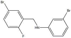 3-bromo-N-[(5-bromo-2-fluorophenyl)methyl]aniline Struktur