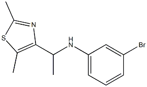 3-bromo-N-[1-(2,5-dimethyl-1,3-thiazol-4-yl)ethyl]aniline Struktur