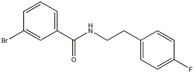 3-bromo-N-[2-(4-fluorophenyl)ethyl]benzamide Struktur