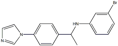 3-bromo-N-{1-[4-(1H-imidazol-1-yl)phenyl]ethyl}aniline Struktur