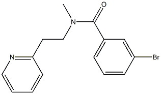 3-bromo-N-methyl-N-[2-(pyridin-2-yl)ethyl]benzamide Struktur