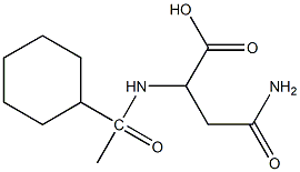 3-carbamoyl-2-(1-cyclohexylacetamido)propanoic acid Struktur