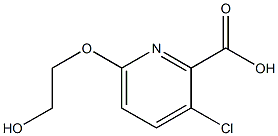 3-chloro-6-(2-hydroxyethoxy)pyridine-2-carboxylic acid Struktur