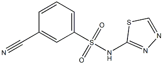 3-cyano-N-(1,3,4-thiadiazol-2-yl)benzene-1-sulfonamide Struktur