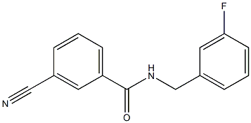 3-cyano-N-[(3-fluorophenyl)methyl]benzamide Struktur