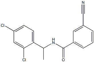 3-cyano-N-[1-(2,4-dichlorophenyl)ethyl]benzamide Struktur