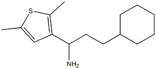 3-cyclohexyl-1-(2,5-dimethylthiophen-3-yl)propan-1-amine Struktur