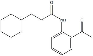 3-cyclohexyl-N-(2-acetylphenyl)propanamide Struktur