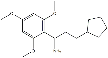 3-cyclopentyl-1-(2,4,6-trimethoxyphenyl)propan-1-amine Struktur