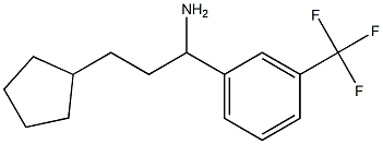 3-cyclopentyl-1-[3-(trifluoromethyl)phenyl]propan-1-amine Struktur