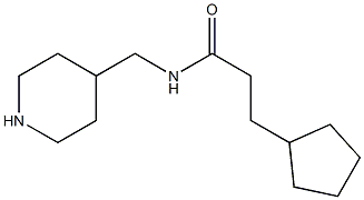 3-cyclopentyl-N-(piperidin-4-ylmethyl)propanamide Struktur