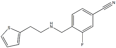 3-fluoro-4-({[2-(thiophen-2-yl)ethyl]amino}methyl)benzonitrile Struktur