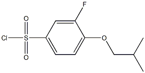 3-fluoro-4-(2-methylpropoxy)benzene-1-sulfonyl chloride Struktur