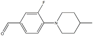 3-fluoro-4-(4-methylpiperidin-1-yl)benzaldehyde Struktur