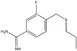 3-fluoro-4-[(propylsulfanyl)methyl]benzene-1-carboximidamide Struktur