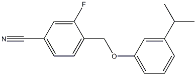 3-fluoro-4-[3-(propan-2-yl)phenoxymethyl]benzonitrile Struktur