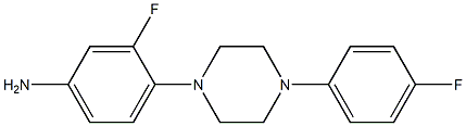 3-fluoro-4-[4-(4-fluorophenyl)piperazin-1-yl]aniline Struktur