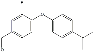 3-fluoro-4-[4-(propan-2-yl)phenoxy]benzaldehyde Struktur