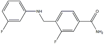 3-fluoro-4-{[(3-fluorophenyl)amino]methyl}benzamide Struktur