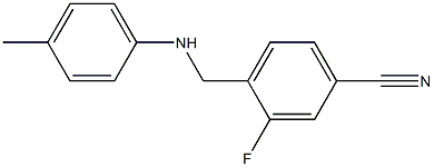 3-fluoro-4-{[(4-methylphenyl)amino]methyl}benzonitrile Struktur