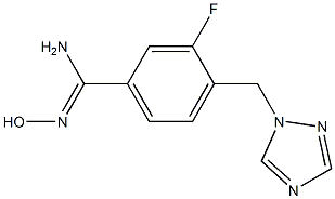 3-fluoro-N'-hydroxy-4-(1H-1,2,4-triazol-1-ylmethyl)benzenecarboximidamide Struktur