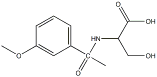 3-hydroxy-2-[1-(3-methoxyphenyl)acetamido]propanoic acid Struktur