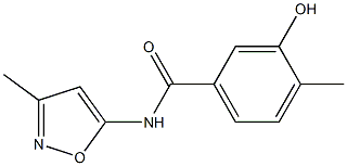 3-hydroxy-4-methyl-N-(3-methyl-1,2-oxazol-5-yl)benzamide Struktur