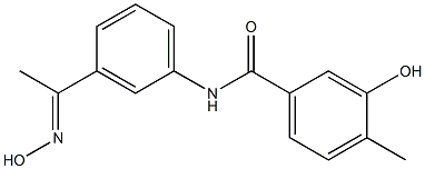 3-hydroxy-N-{3-[(1E)-N-hydroxyethanimidoyl]phenyl}-4-methylbenzamide Struktur