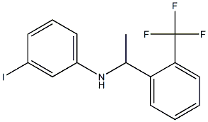 3-iodo-N-{1-[2-(trifluoromethyl)phenyl]ethyl}aniline Struktur