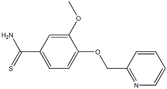 3-methoxy-4-(pyridin-2-ylmethoxy)benzenecarbothioamide Struktur