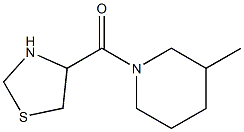 3-methyl-1-(1,3-thiazolidin-4-ylcarbonyl)piperidine Struktur