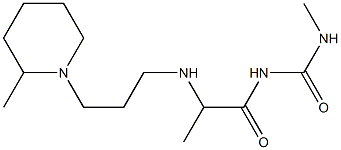 3-methyl-1-(2-{[3-(2-methylpiperidin-1-yl)propyl]amino}propanoyl)urea Struktur