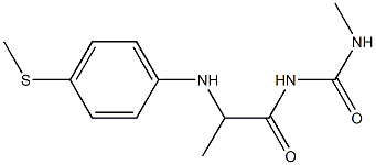 3-methyl-1-(2-{[4-(methylsulfanyl)phenyl]amino}propanoyl)urea Struktur