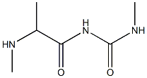 3-methyl-1-[2-(methylamino)propanoyl]urea Struktur