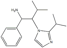 3-methyl-1-phenyl-2-[2-(propan-2-yl)-1H-imidazol-1-yl]butan-1-amine Struktur