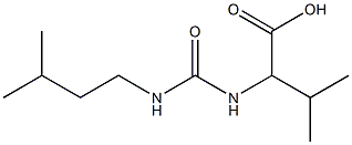 3-methyl-2-({[(3-methylbutyl)amino]carbonyl}amino)butanoic acid Struktur