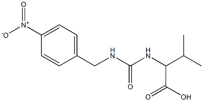 3-methyl-2-({[(4-nitrophenyl)methyl]carbamoyl}amino)butanoic acid Struktur