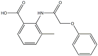 3-methyl-2-(2-phenoxyacetamido)benzoic acid Struktur