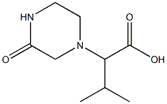 3-methyl-2-(3-oxopiperazin-1-yl)butanoic acid Struktur