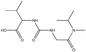 3-methyl-2-[({[methyl(propan-2-yl)carbamoyl]methyl}carbamoyl)amino]butanoic acid Struktur