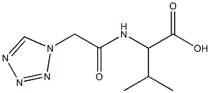 3-methyl-2-[(1H-tetrazol-1-ylacetyl)amino]butanoic acid Struktur