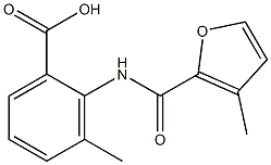 3-methyl-2-[(3-methyl-2-furoyl)amino]benzoic acid Struktur