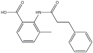 3-methyl-2-[(3-phenylpropanoyl)amino]benzoic acid Struktur