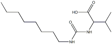 3-methyl-2-[(octylcarbamoyl)amino]butanoic acid Struktur