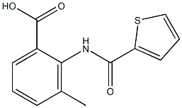 3-methyl-2-[(thien-2-ylcarbonyl)amino]benzoic acid Struktur