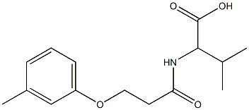 3-methyl-2-[3-(3-methylphenoxy)propanamido]butanoic acid Struktur